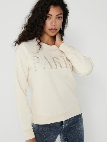 Sweat-shirt 'PARIS' JDY en beige