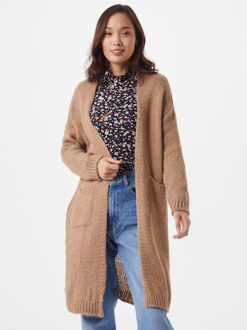 ZABAIONE Knit Cardigan 'Angi' in Brown: front