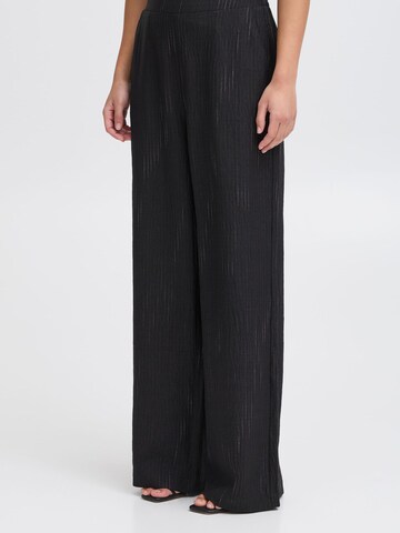 ICHI Wide leg Broek 'IXremi' in Zwart