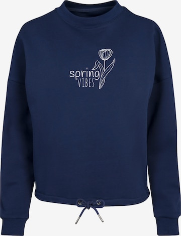 Merchcode Sweatshirt 'Spring-Vibes' in Blau: predná strana