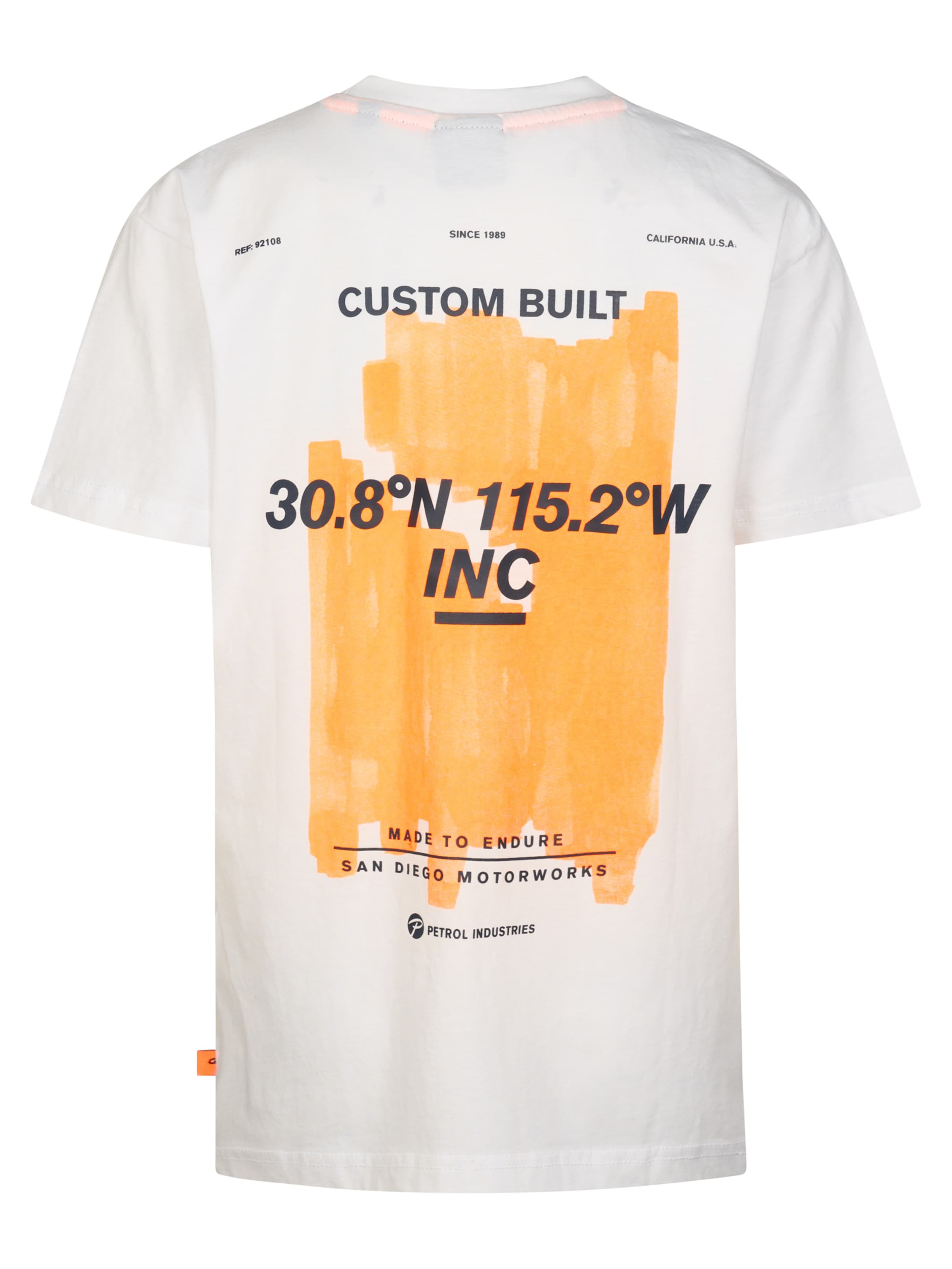 T-Shirt Petrol Industries en blanc : devant