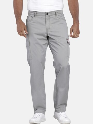 Jan Vanderstorm Loose fit Cargo Pants 'Engelbrekt' in Grey: front