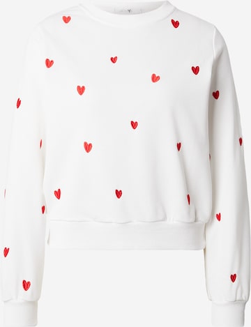 Felpa 'Lo44ra' di Hailys in bianco: frontale