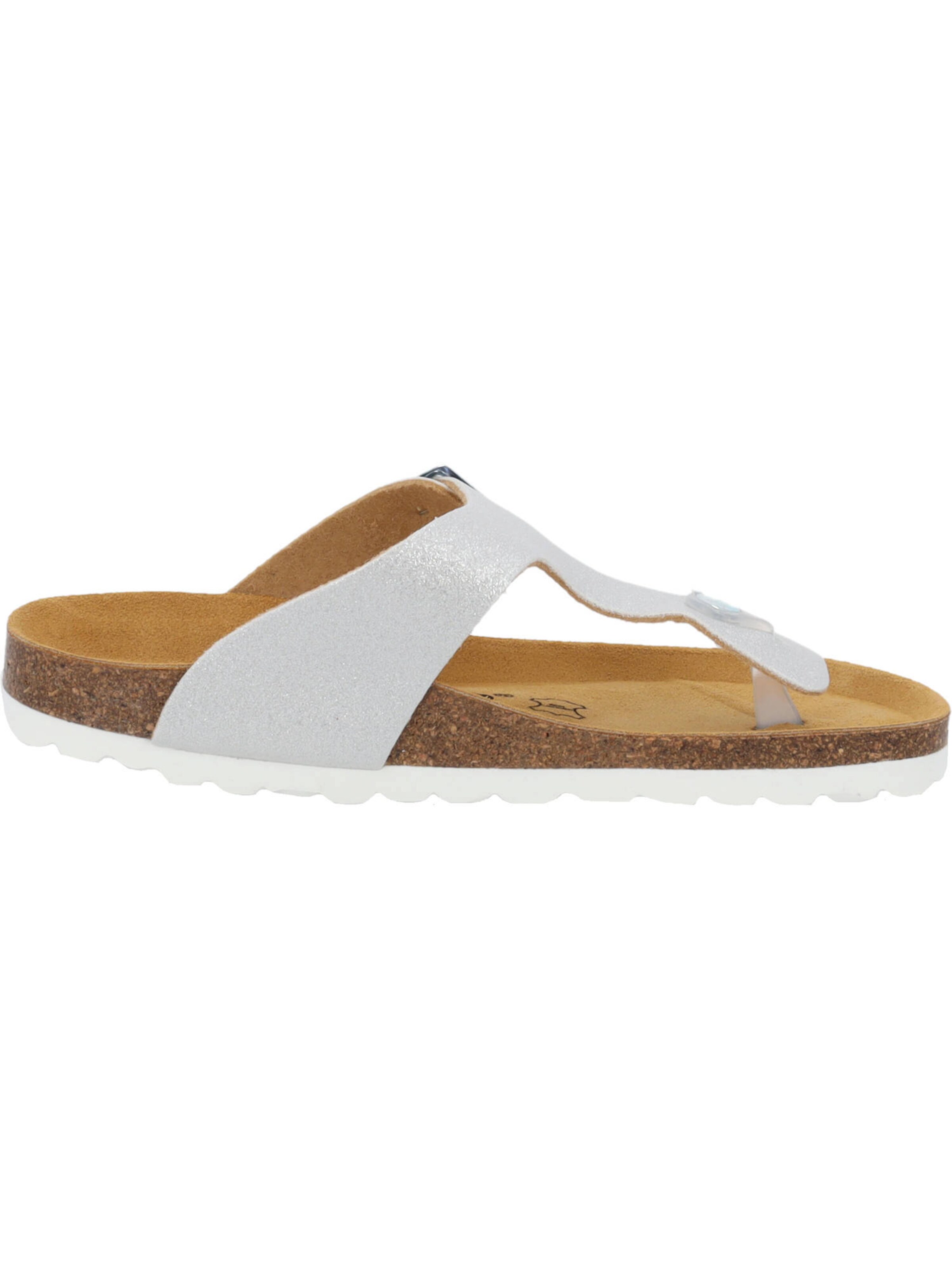 Flip-flops 'Kos Magnolia' de la Palado by Sila Sahin pe argintiu