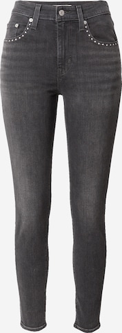 LEVI'S ® Skinny Jeans '721 High Rise Skinny' in Zwart: voorkant