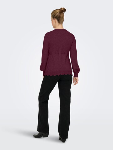 Only Maternity Knit cardigan 'OLMKALLU' in Red