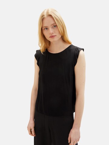 TOM TAILOR DENIM Blouse in Black: front