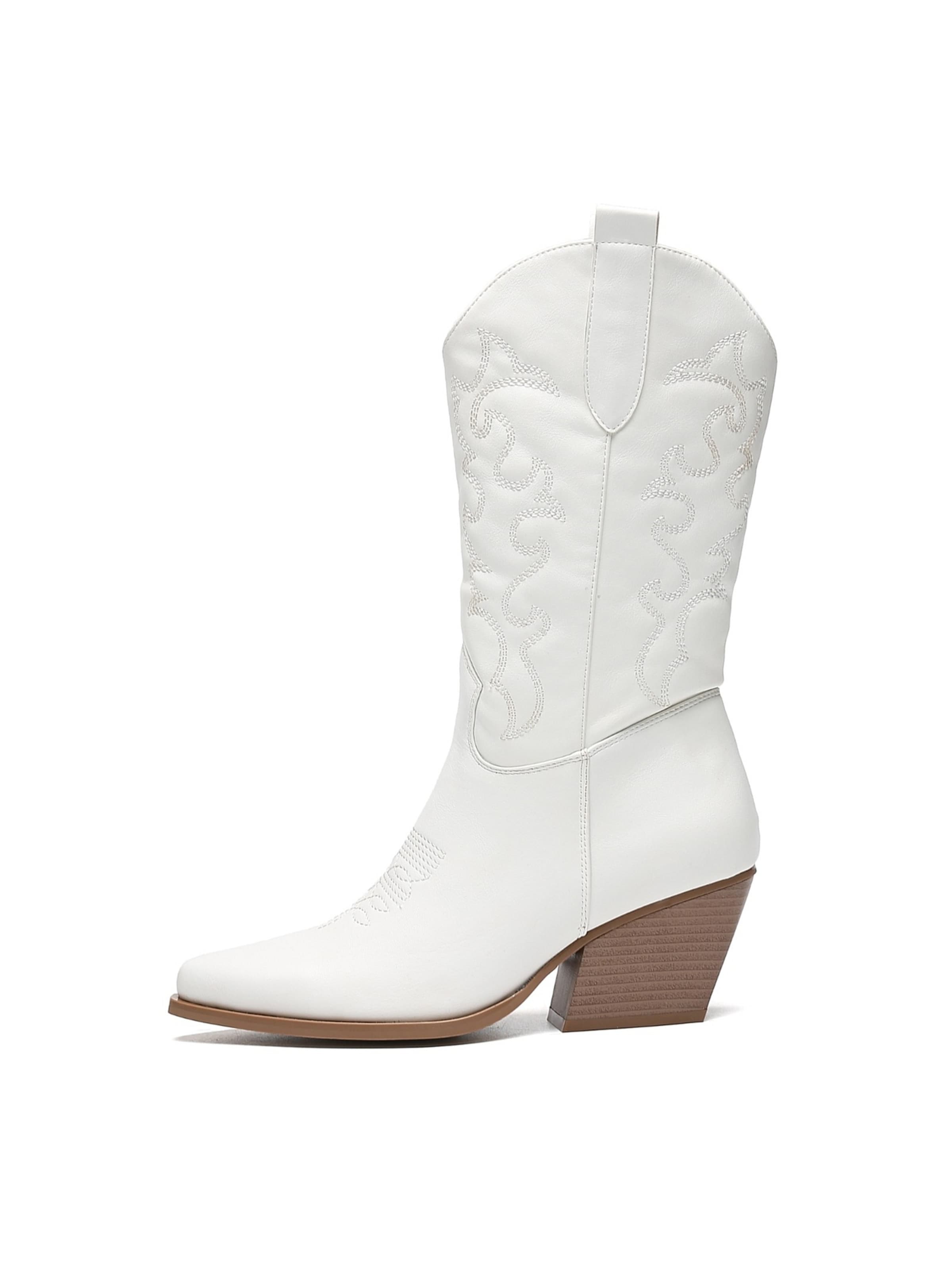 Smile Favorites Cowboystiefel‌‌‌ in Weiß: Vorderseite