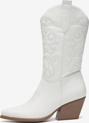 Bottes de cowboy Smile Favorites en blanc : devant