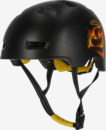 Crazy Safety Helm 'Rampage Snake' in Schwarz: Vorderseite