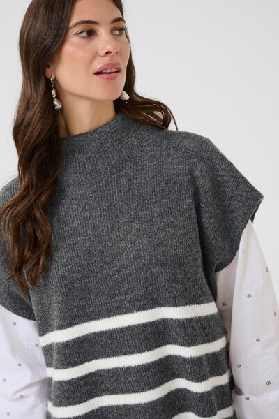 Cream Sweater 'CRStari' in Mottled grey / Wool white, Item view