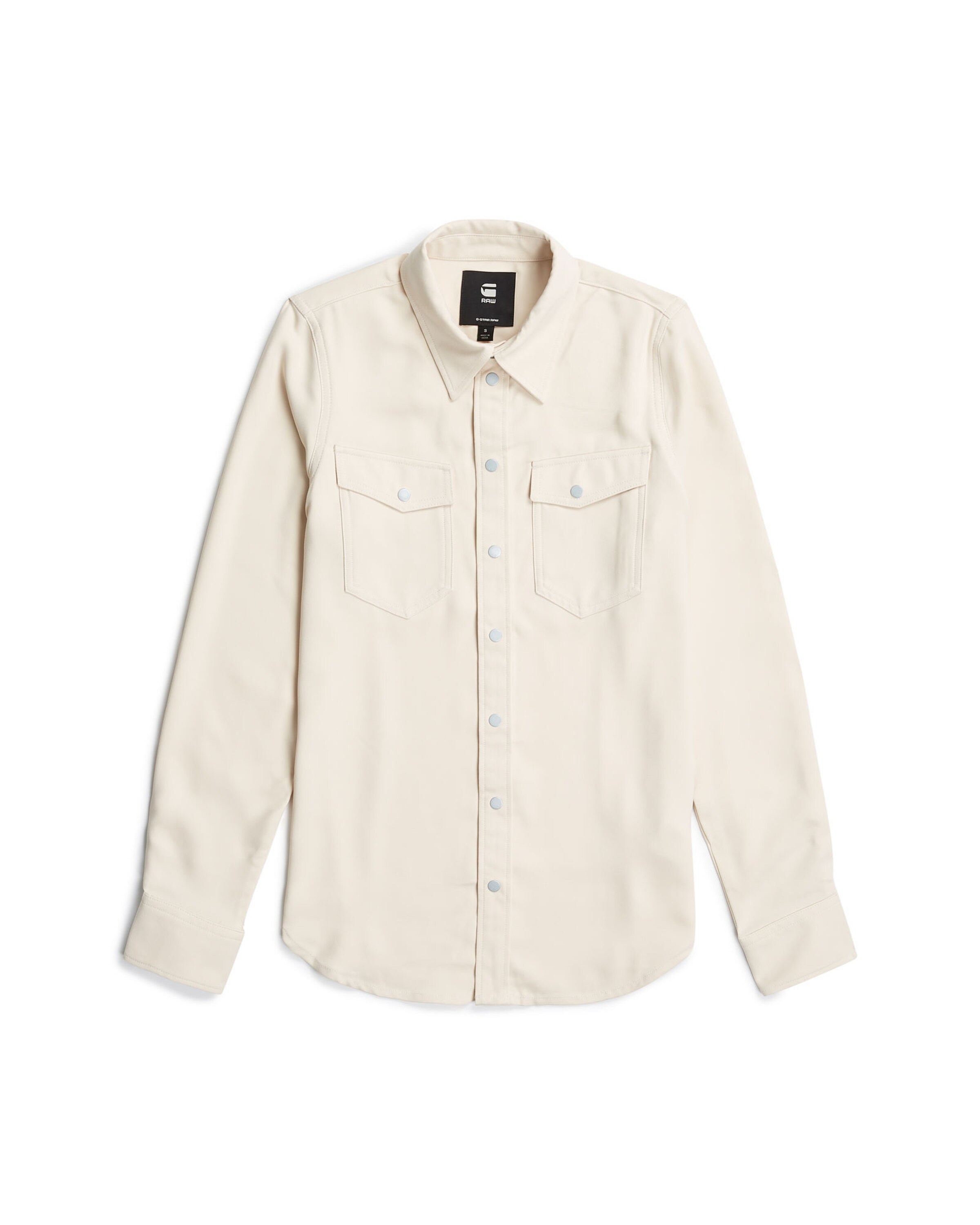 G-STAR Blouse 'Slim Western' in Beige: voorkant
