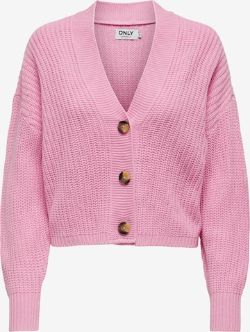 ONLY Knit Cardigan 'ONLCarol' in Pink: front