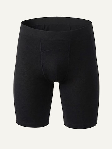 Regular Pantalon de sport 'Men's Merino Wool Biker Shorts – Black | Non-Toxic Bike Shorts' ZUBEK en noir : devant