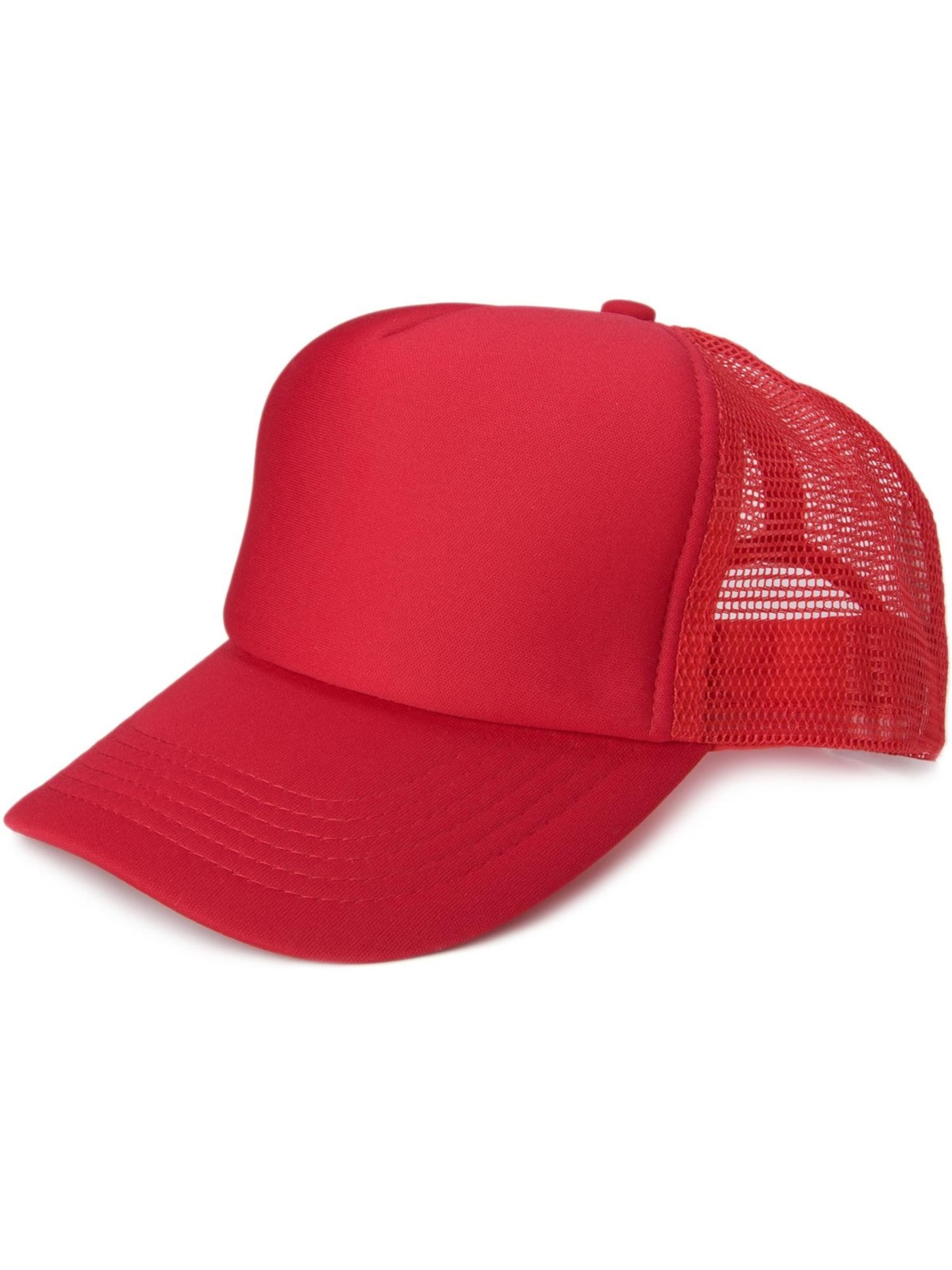styleBREAKER Cap '5-Panel Mesh Cap'‌‌‌ in Rot: Vorderseite