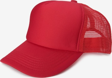 styleBREAKER Cap '5-Panel Mesh Cap' in Rot: Vorderseite