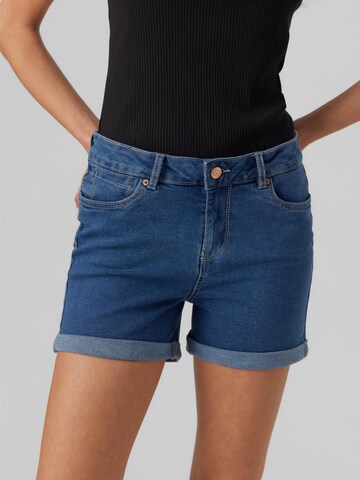 VERO MODA Slimfit Shorts 'LUNA' in Blau