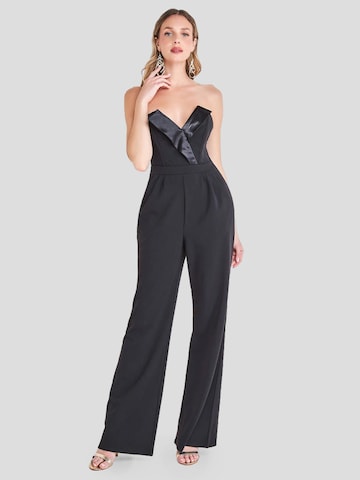 GODDIVA Jumpsuit in Zwart: voorkant