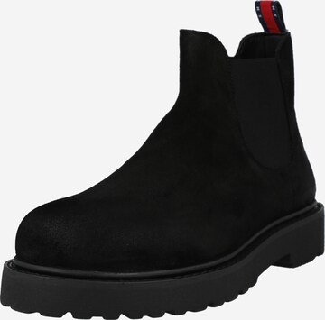 Tommy Jeans Chelsea Boots in Black: front