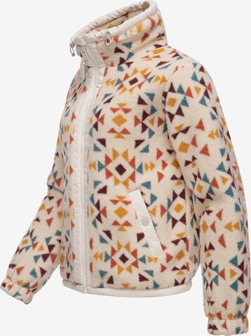 Ragwear Fleece jacket 'Nordicka Aztec' in Beige