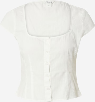 Monki - Blusa en blanco: frente