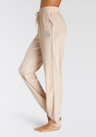 VIVANCE Spodnie od piżamy w kolorze beżowy