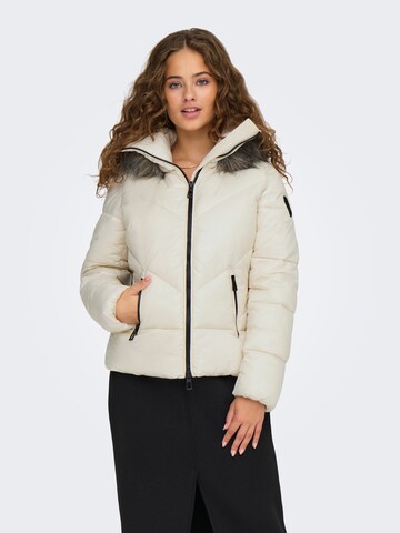 ONLY Winter jacket 'ONLFEVER' in Beige