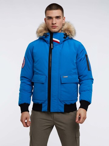JACK1T Winterjacke  ' Neo Mountain' in Blau: Vorderseite