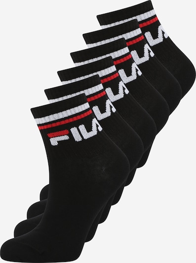 FILA Chaussettes de sport en grenadine / noir / blanc, Vue avec produit