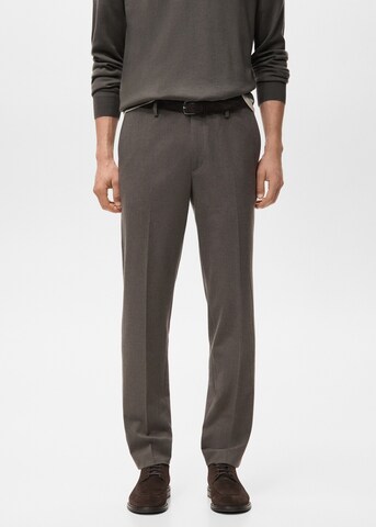 MANGO MAN Slimfit Hose 'Stanford' in Braun: Vorderseite