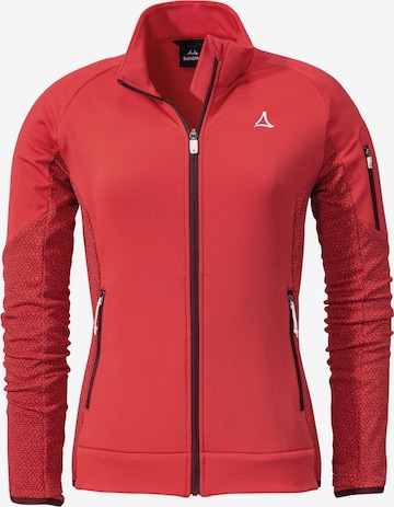 Veste en polaire fonctionnelle Schöffel en rouge : devant
