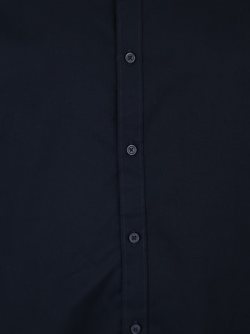 Jack & Jones Plus Comfort fit Button Up Shirt 'Blacardiff' in Blue