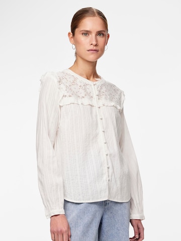 PIECES Blouse 'MILANA' in Wit: voorkant