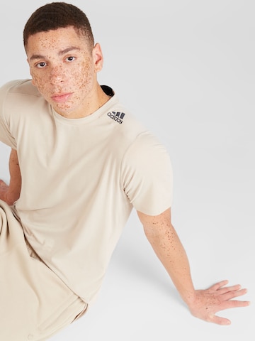 smėlio ADIDAS SPORTSWEAR Sportiniai marškinėliai 'Designed for Training'