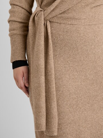 Guido Maria Kretschmer Curvy Gebreide jurk 'Deborah' in Beige