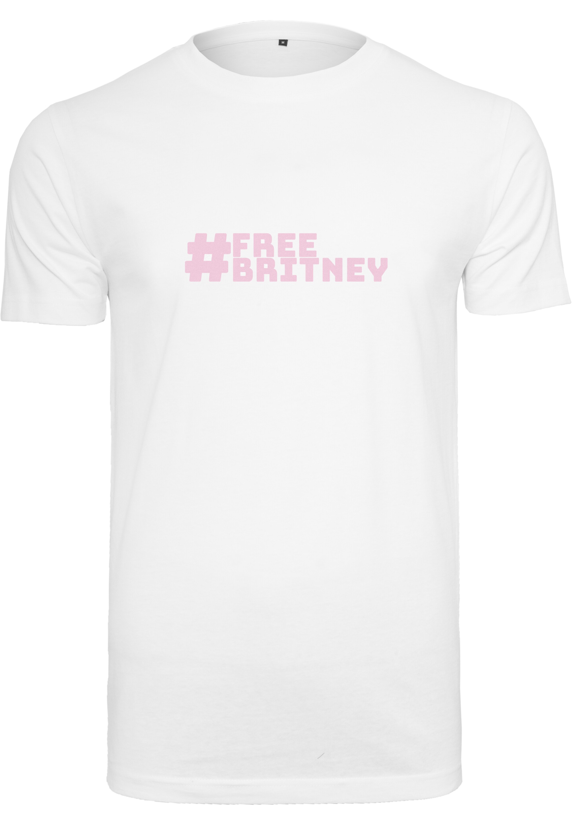 Merchcode Shirt 'Free Britney' in Wit: voorkant