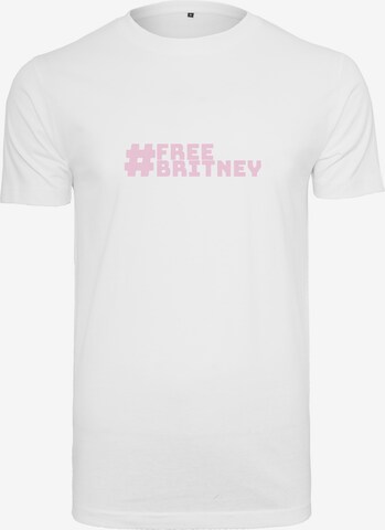 Merchcode Shirt 'Free Britney' in Weiß: predná strana