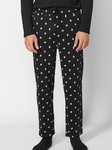KOROSHI Hosszú pizsama - fekete