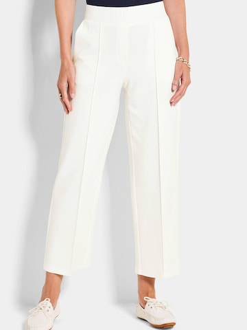 Regular Pantalon Goldner en blanc : devant
