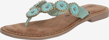 Tongs LAZAMANI en bleu : devant