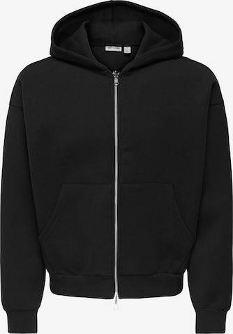 Veste de survêtement 'GOYLE ' Only & Sons en noir : devant