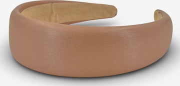 styleBREAKER Hair jewelry 'Haarreif Kunstleder Optik Breit' in Brown: front
