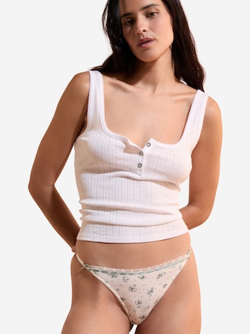 ETAM Thong 'Ella' in White: front