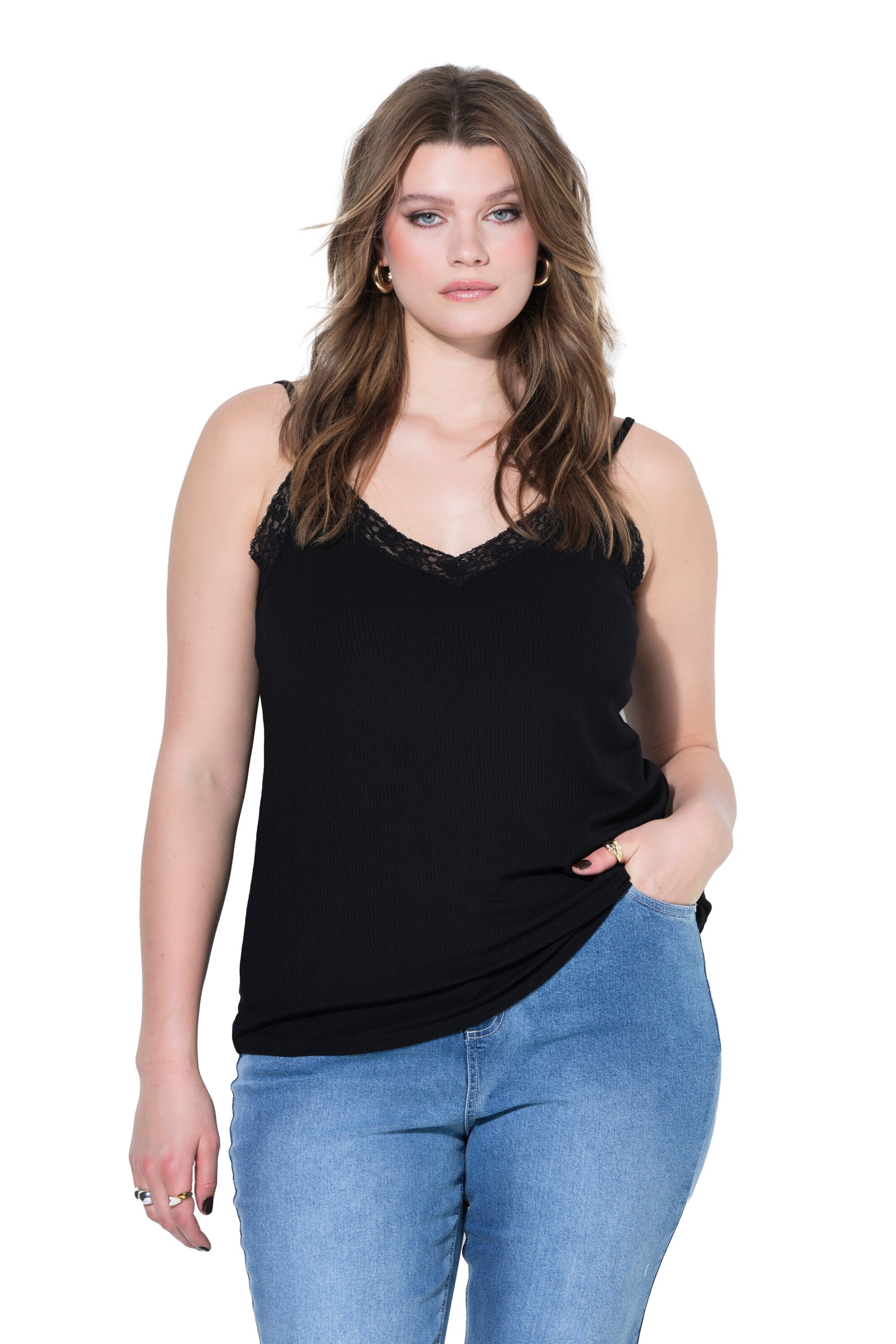 Studio Untold Top in Zwart: voorkant
