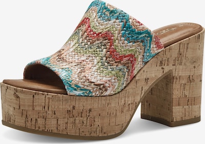 TAMARIS Clogs in de kleur Beige / Cyaan blauw / Lichtgroen / Rood, Productweergave