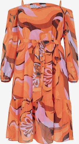 Yoek Dress in Orange: front