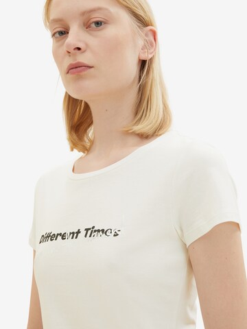 T-shirt TOM TAILOR DENIM en blanc