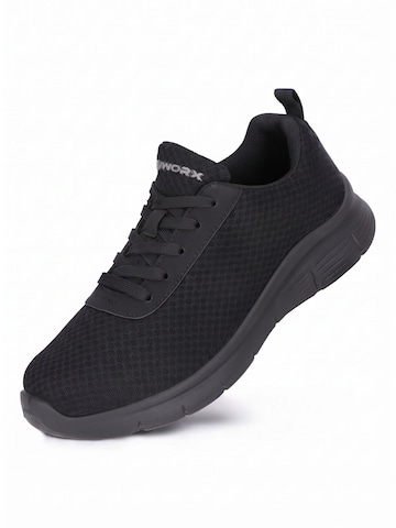 Eliworx Sneakers 'Berufschuhe Damen und Herren O1 FO SR - Rutschhemmend - Stoßdämpfend' in Black: front