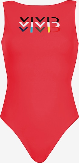VIVID Badeanzug in gelb / blutrot / schwarz / weiß, Produktansicht