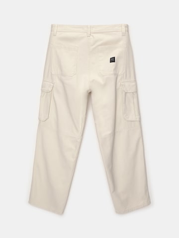 Pull&Bear Wide leg Cargobyxa i beige